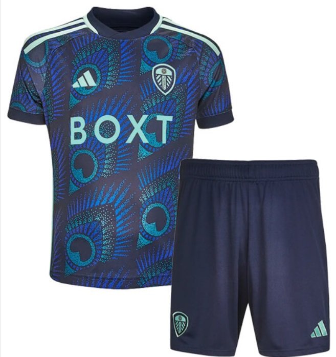 Kit infantil II Leeds United 2023 2024 Adidas oficial 
